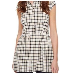 Pendleton Plaid Cotton Mini Dress Short Sleeve Cotton Breezy, Sz 12